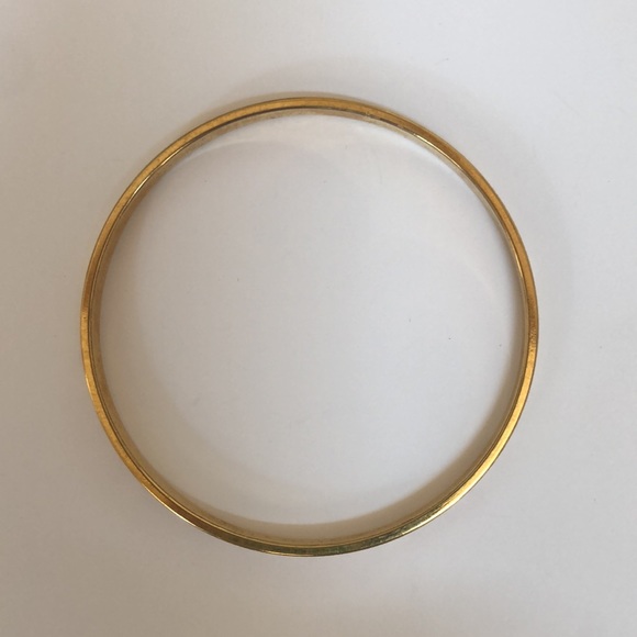 Vintage MONET Textured Gold Bangle Bracelet Modern - Picture 4 of 10